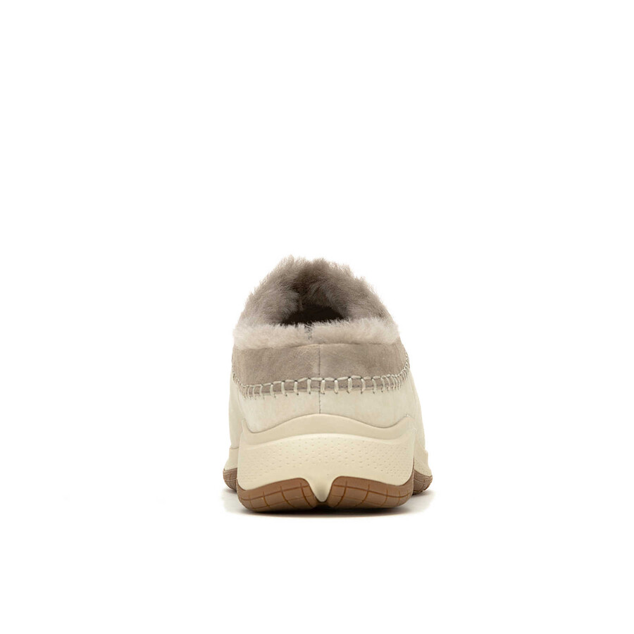 tênis feminino encore ice 5 modelo slip-on casual de inverno cor ostra.