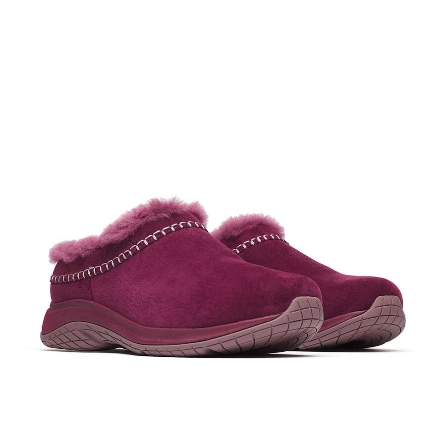 tênis feminino encore ice 5 modelo casual de inverno cor cereja escura.