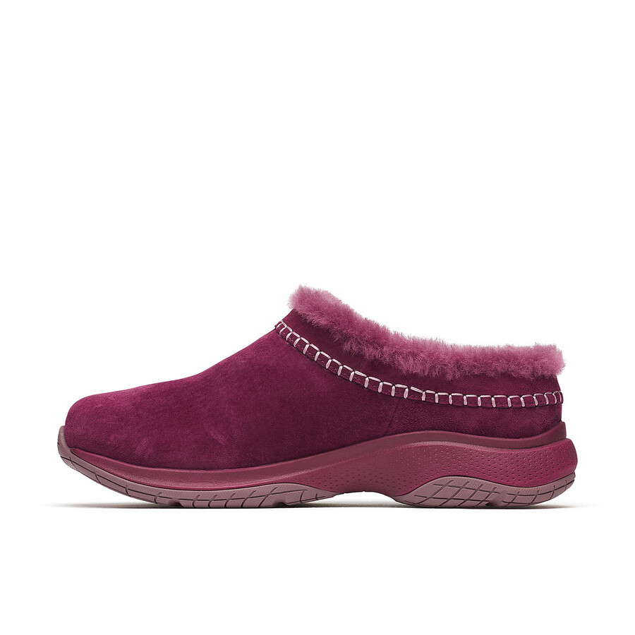 tênis feminino encore ice 5 modelo casual de inverno cor cereja escura.