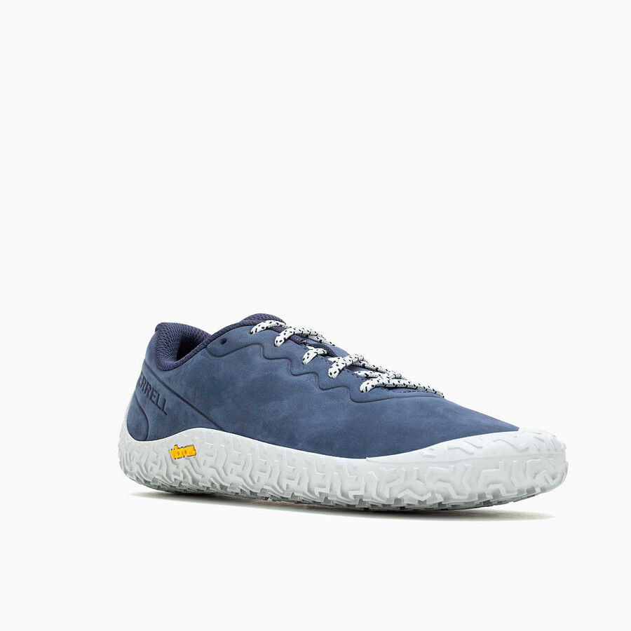 sapatos femininos vapor glove 6 em couro estilo descalço cor mar.
