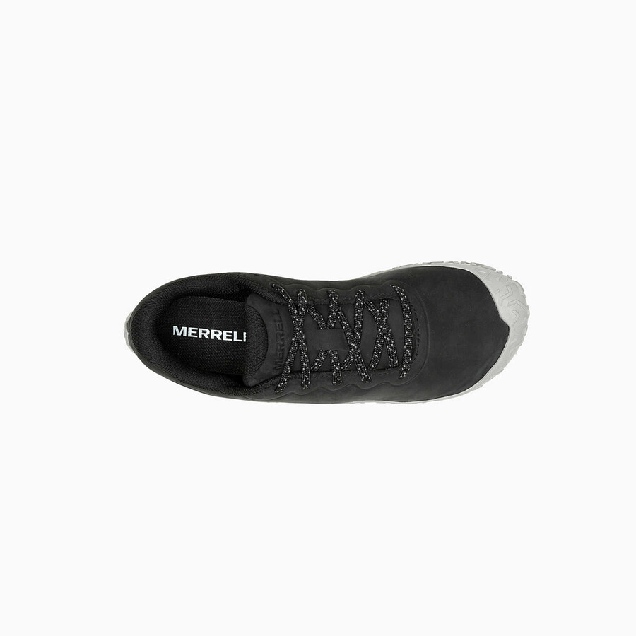 sapatos minimalistas femininos vapor glove 6 em couro preto