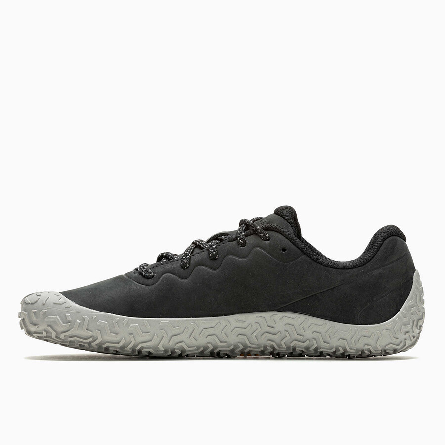 sapatos minimalistas femininos vapor glove 6 em couro preto