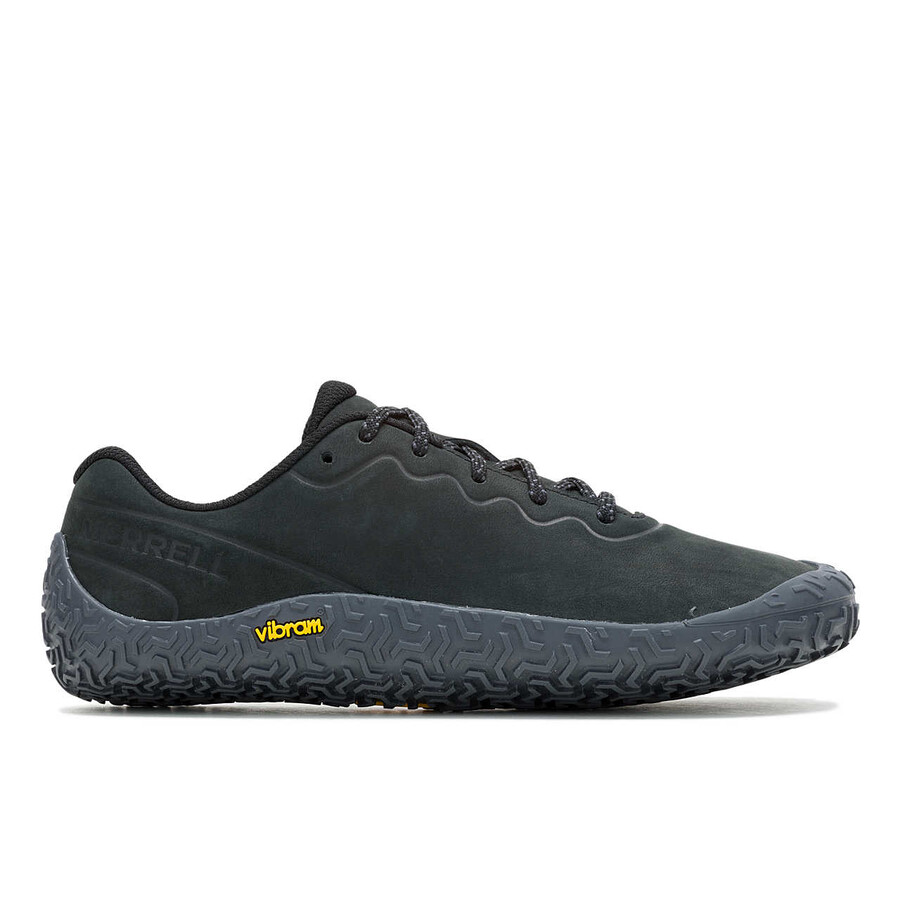 sapatos minimalistas femininos vapor glove 6 em couro pretoasfalto