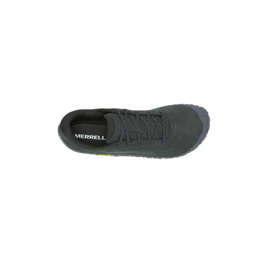 sapatos minimalistas femininos vapor glove 6 em couro pretoasfalto