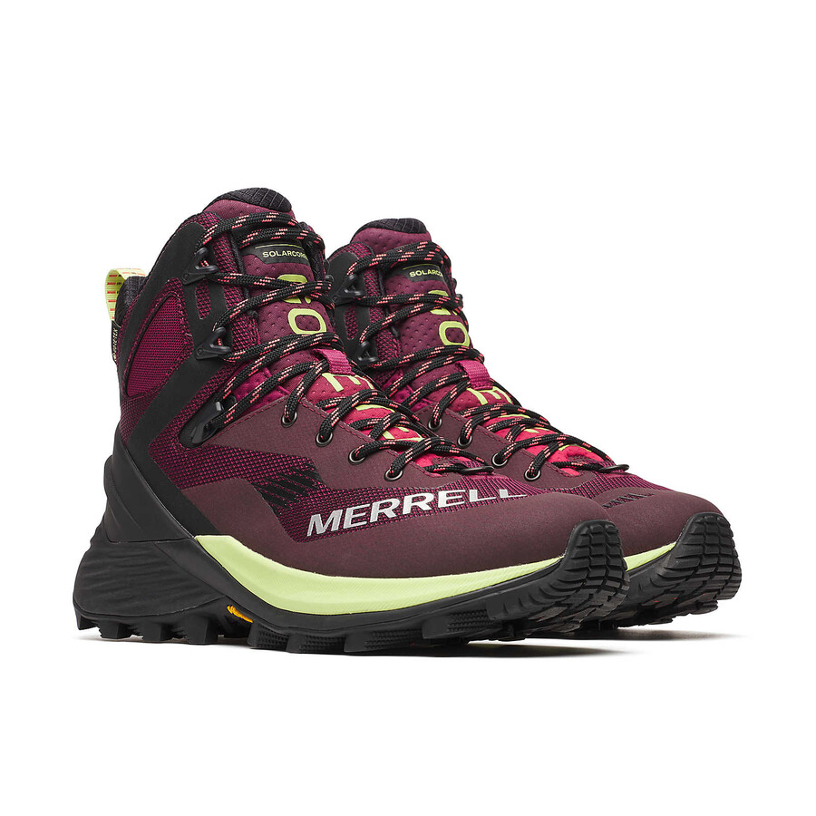 botas de caminhada de inverno femininas mtl thermo rogue 4 mid gore-tex na cor carmesim