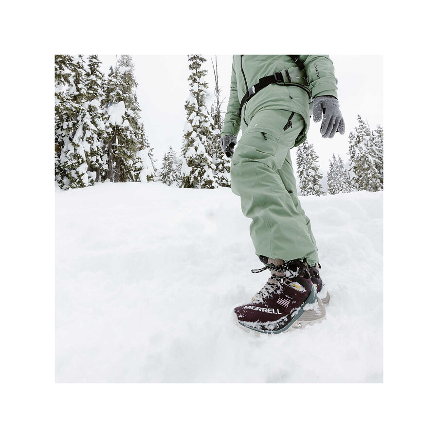 botas de caminhada de inverno femininas mtl thermo rogue 4 mid gore-tex na cor carmesim
