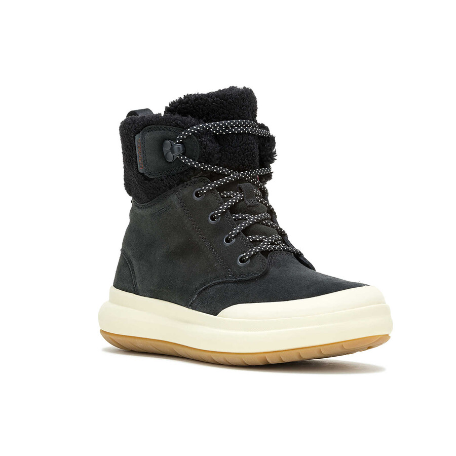 botas femininas marquette thermo lace impermeáveis para inverno casuais pretas.
