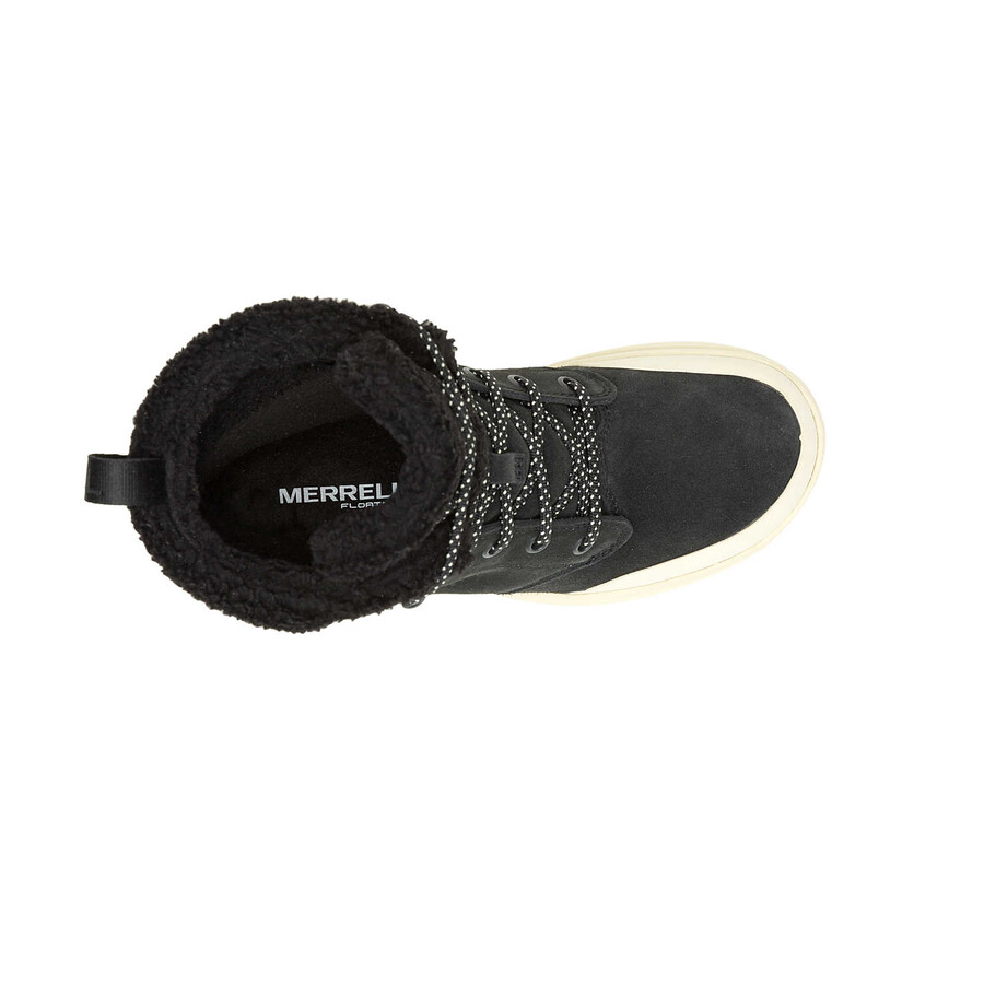 botas femininas marquette thermo lace impermeáveis para inverno casuais pretas.