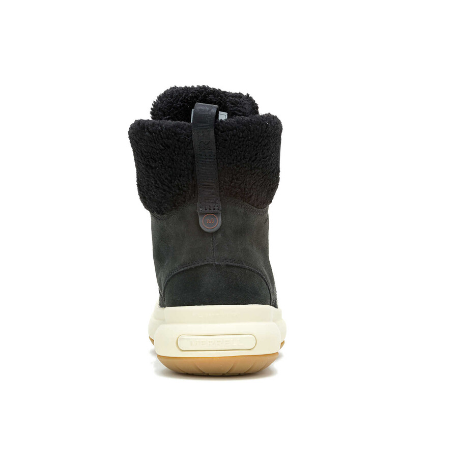 botas femininas marquette thermo lace impermeáveis para inverno casuais pretas.
