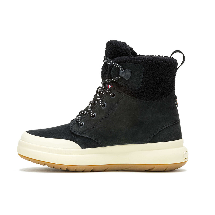 botas femininas marquette thermo lace impermeáveis para inverno casuais pretas.