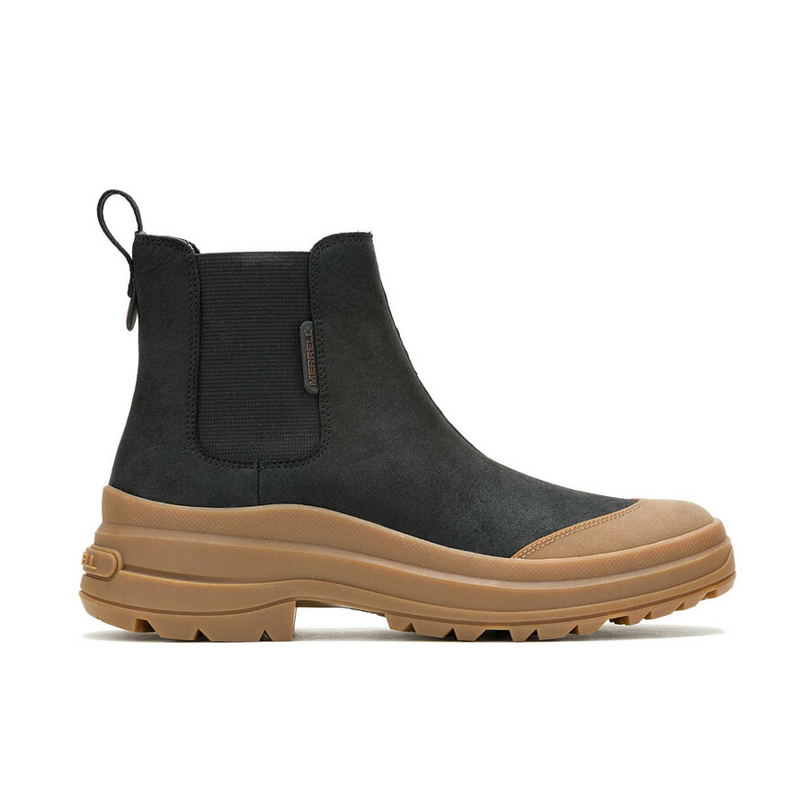 botas casuais impermeáveis harper para mulheres pretascom acabamento em borracha natural.