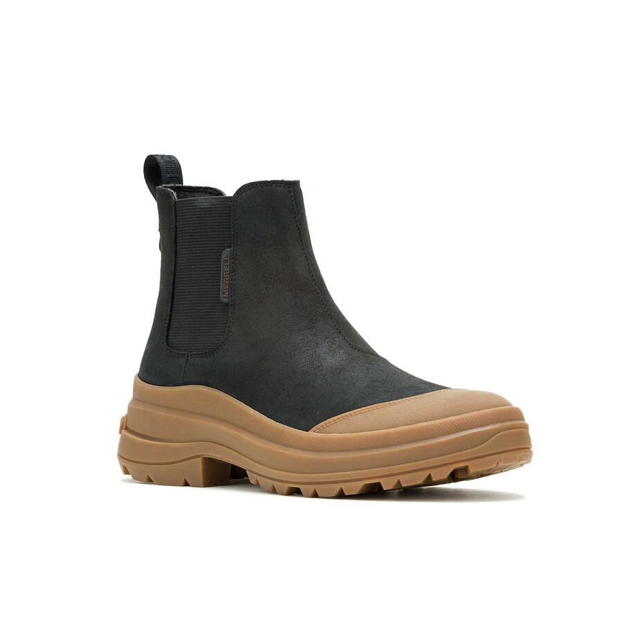 botas casuais impermeáveis harper para mulheres pretascom acabamento em borracha natural.