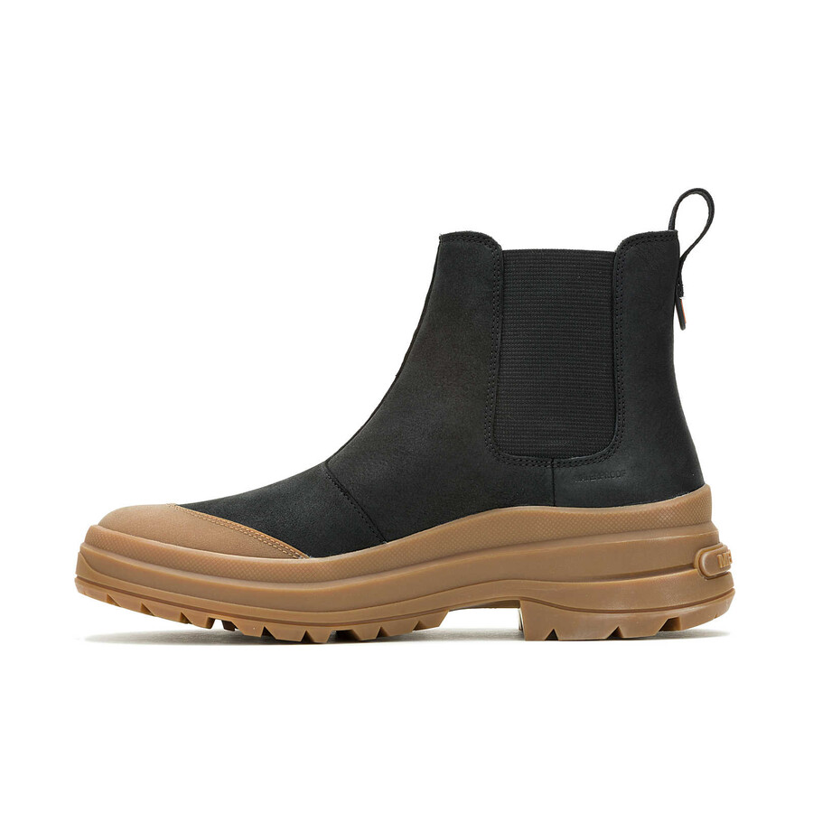 botas casuais impermeáveis harper para mulheres pretascom acabamento em borracha natural.