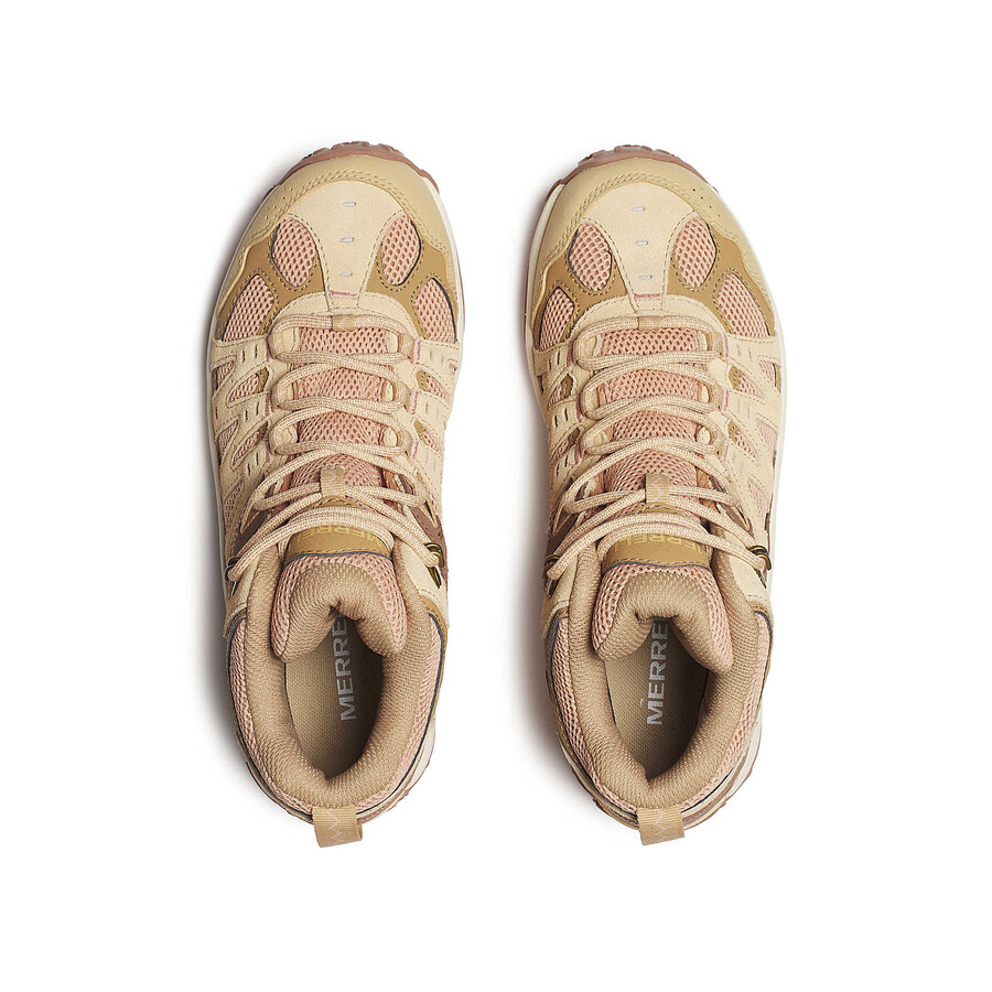 bota feminina accentor 3 mid à prova dágua - cor bege rosa