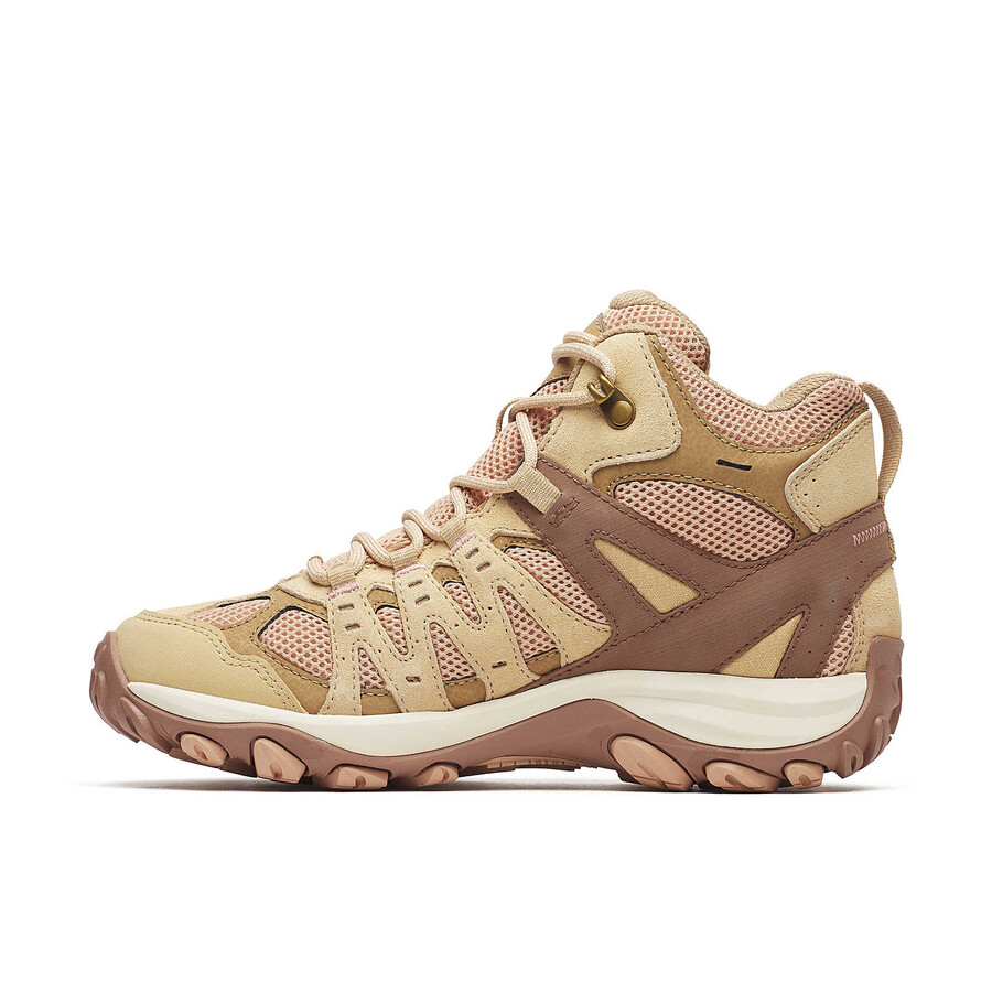 bota feminina accentor 3 mid à prova dágua - cor bege rosa
