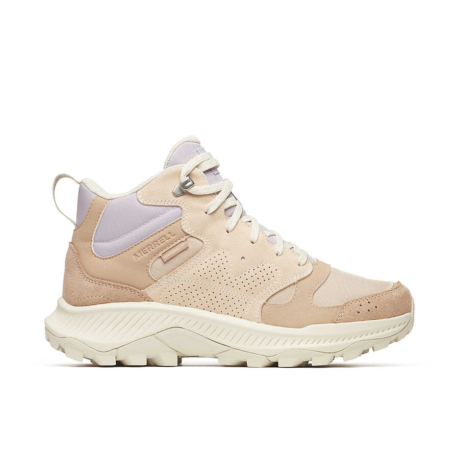 botas de caminhada impermeáveis femininas tempo sol mid na cor avelã