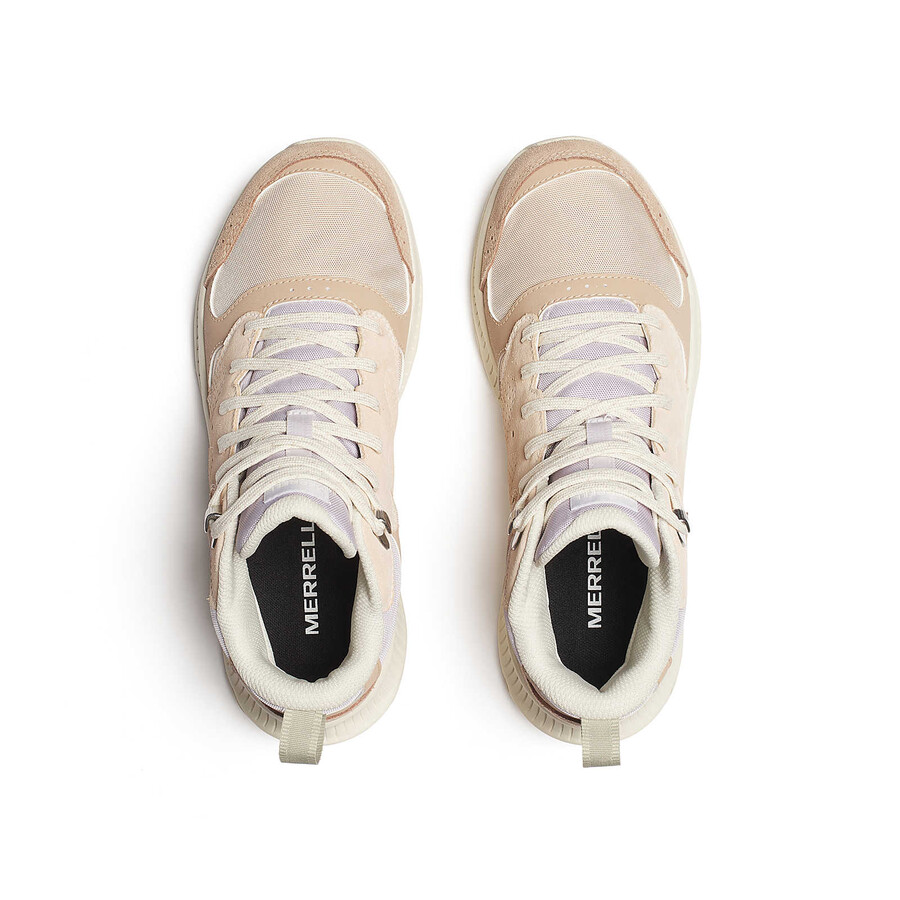 botas de caminhada impermeáveis femininas tempo sol mid na cor avelã