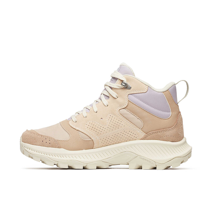 botas de caminhada impermeáveis femininas tempo sol mid na cor avelã