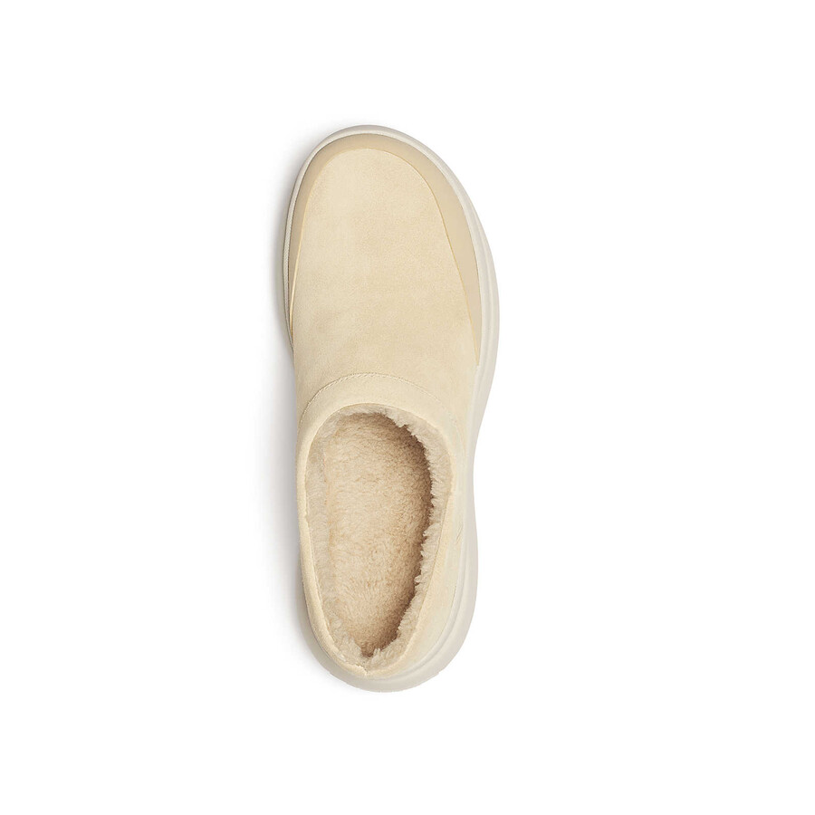 tamancos femininos marquette thermo mule para inverno casuais cor latte.