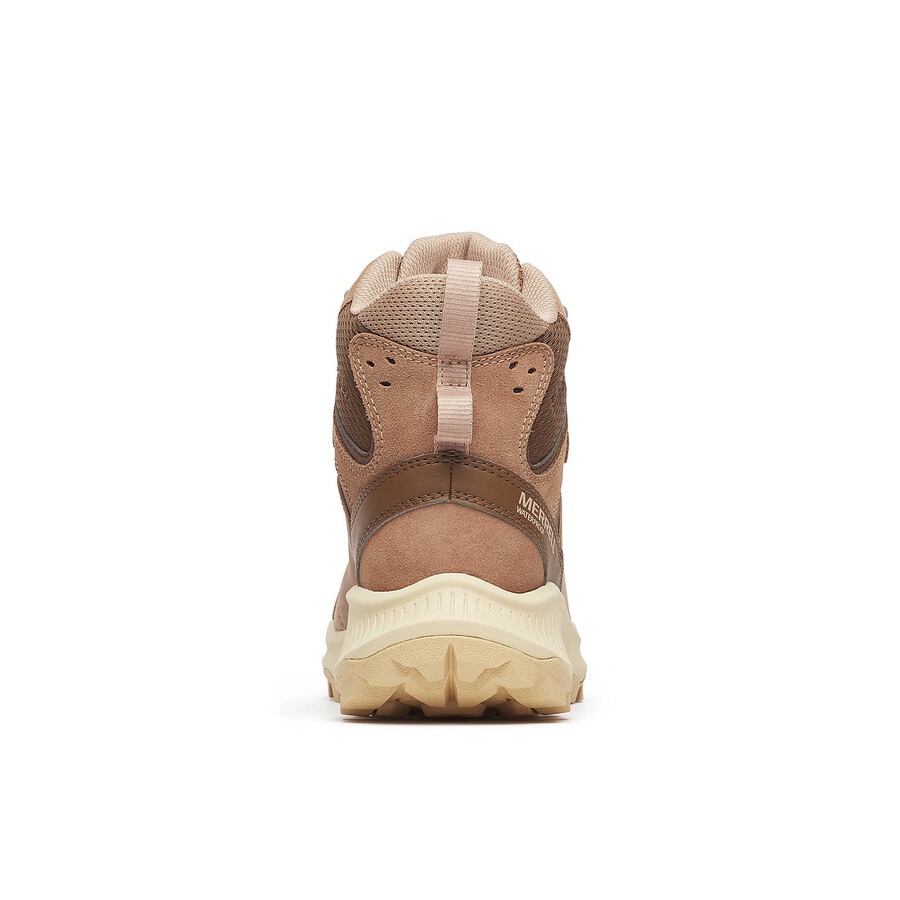 botas de caminhada de inverno impermeáveis speed strike 2 em couro modelo mid thermo cor avelã para mulheres.