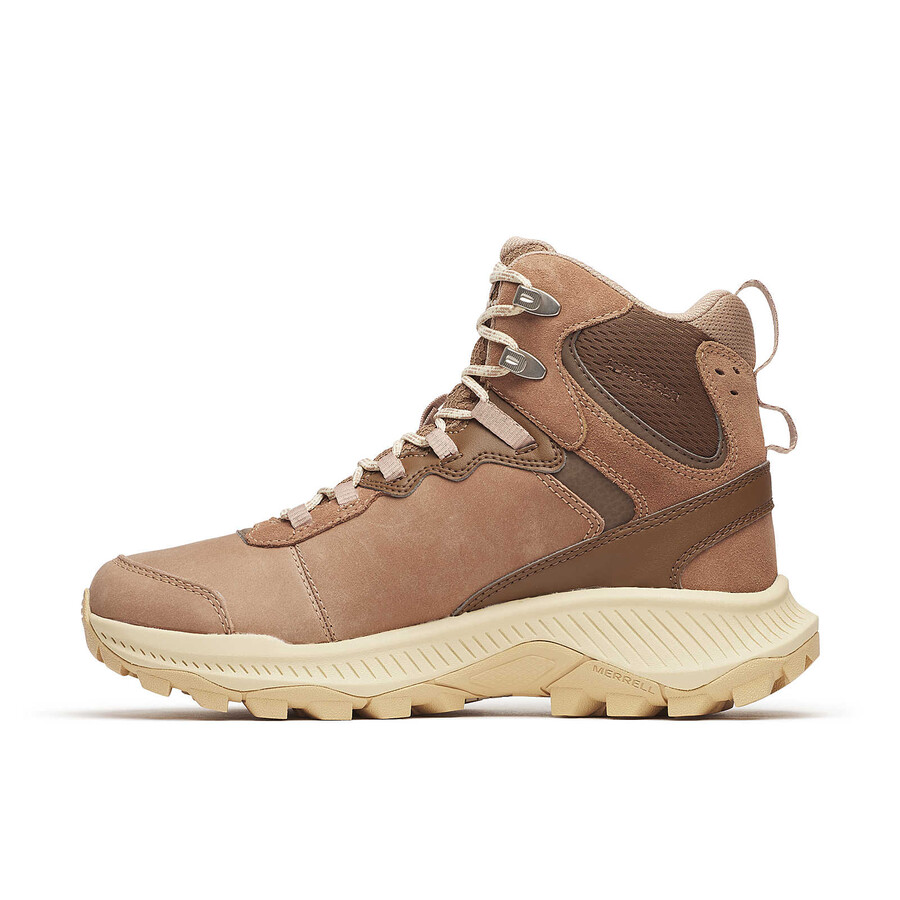 botas de caminhada de inverno impermeáveis speed strike 2 em couro modelo mid thermo cor avelã para mulheres.