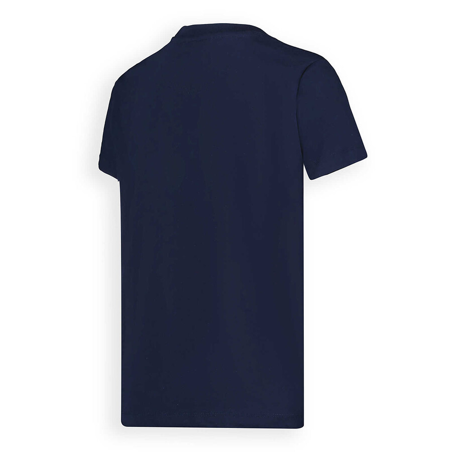 camiseta feminina de manga curta com bolso e modelagem relaxada - azul marinho noite