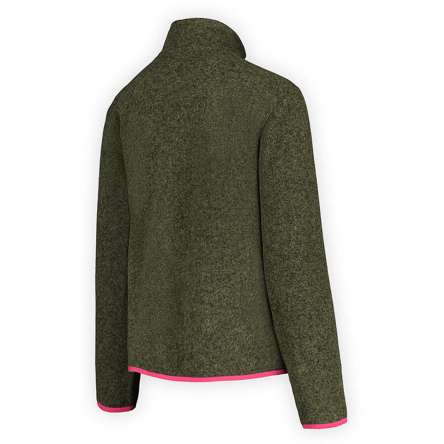 jaqueta feminina jungle fleece com zíper completo - zíper completo sem capuz cor iguanabeterraba